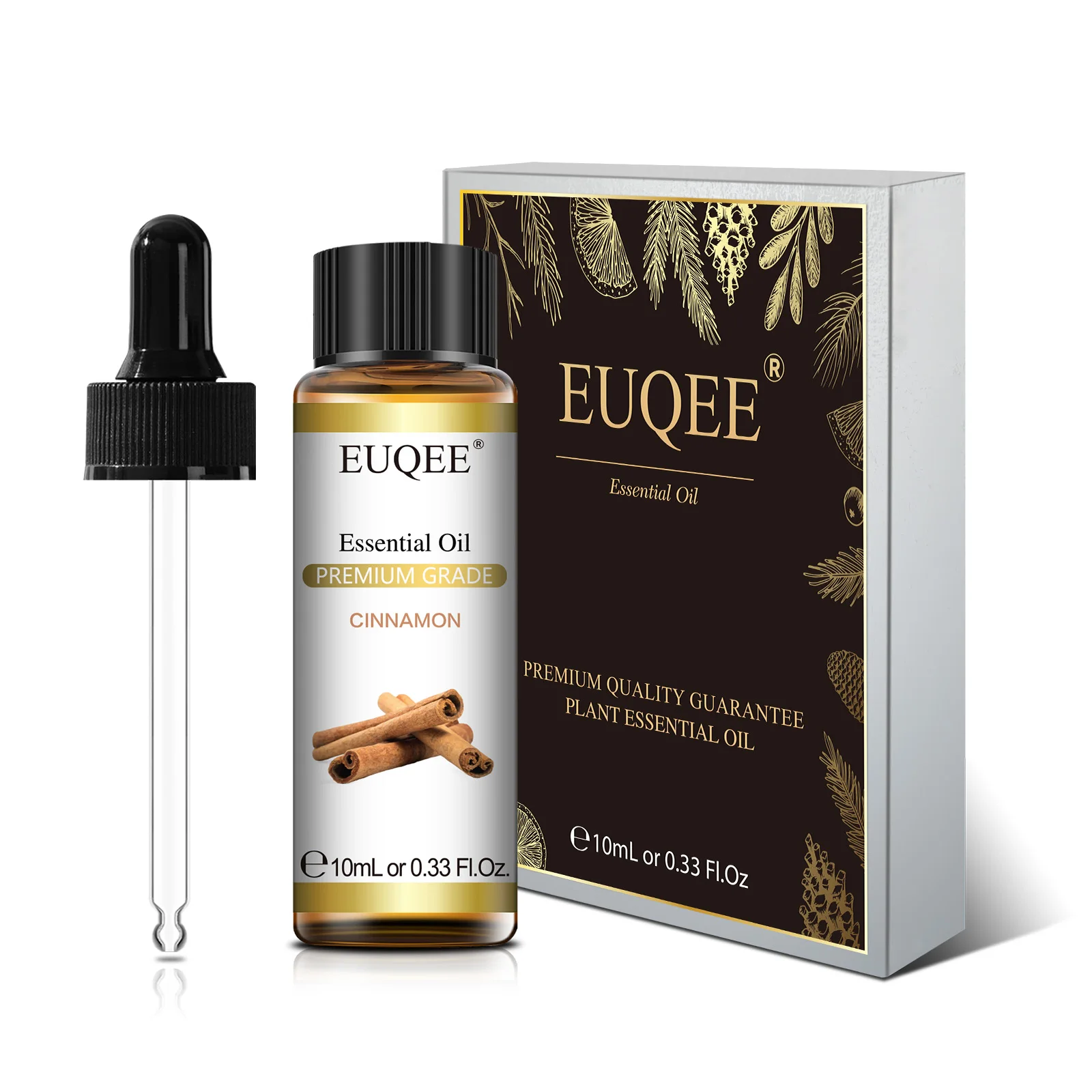 EUQEE 10ml Olejek Eteryczny Cynamonu, Ylang-Ylang, Cytronele, Trawy Cytrynowej, Drzewa Herbacianego, Pačuli do Aromaterapii, Dyfuzora, Wyrobu Świec