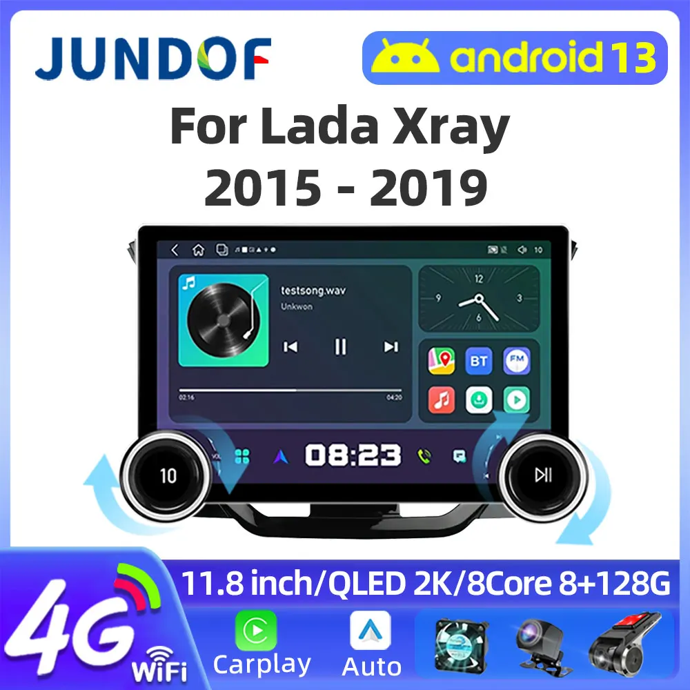 

11.8" 2K 2000*1200 QLED Wireless CarPlay Android Auto Car Radio For Lada Xray 2015-2019 Multimedia autoradio GPS Navigation