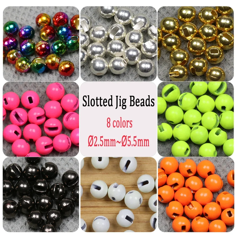 NOUVEAU 2.4mm-5.5mm Mat Fendue Perles De Tungstène Nymphe Mouche Attachant Des P