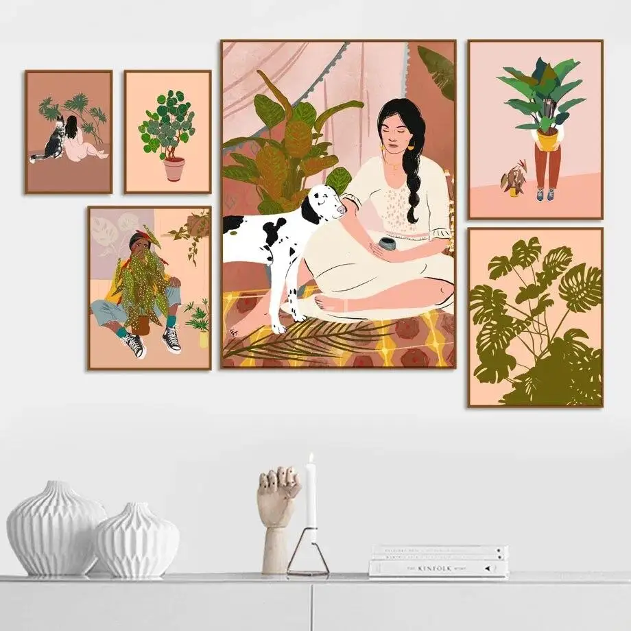 

Скандинавская мода, сексуальная девушка, искусство на холсте, современный настенный Декор, плакат для гостиной