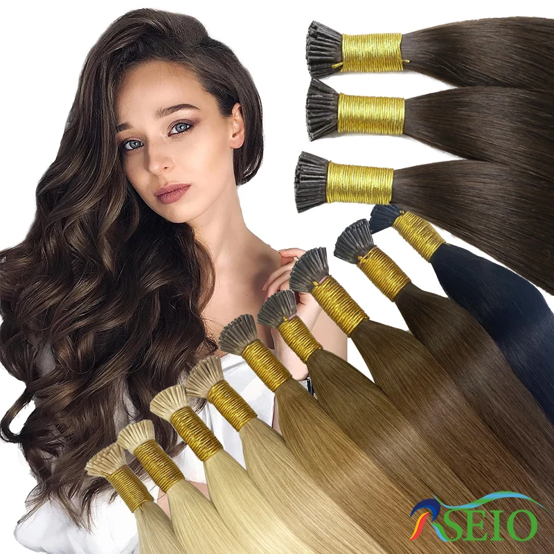RESIO I Tip Hair Extension Remy Human Hair Extension Capsule Keratin Natural Fusion Real Human Straight hair extensions