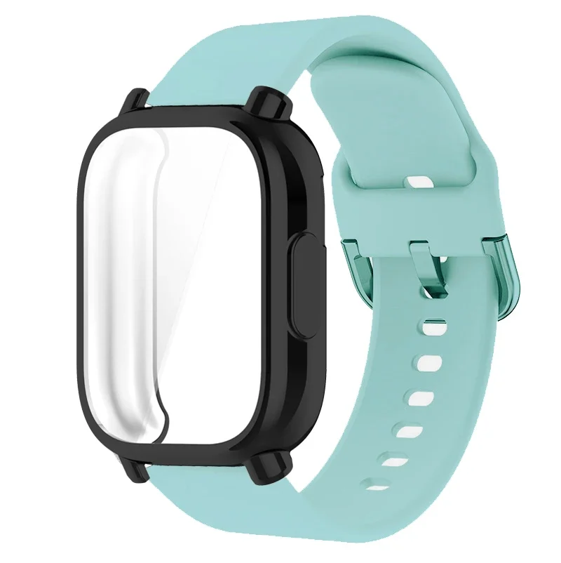 Silicone Strap with Case for Smart Watch, 22mm, Compatible with Watch 5 Active Lite