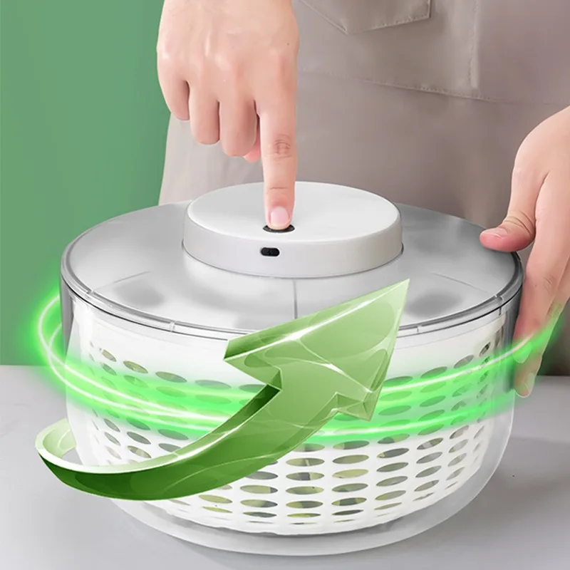 Vegetable Dehydrator Electric Cleanse Dryer Strainer Fruit and Vegetable Dry Wet Separation Dehydrator Kitchen Gadgets Products