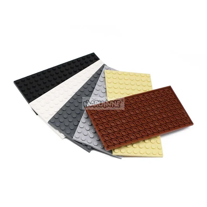 MARUMINE 8x16 Dots Base Plate Particles Building Blocks Compatible 92438 MOC Classic Bricks Accessories DIY Toys for Boys Girls 6