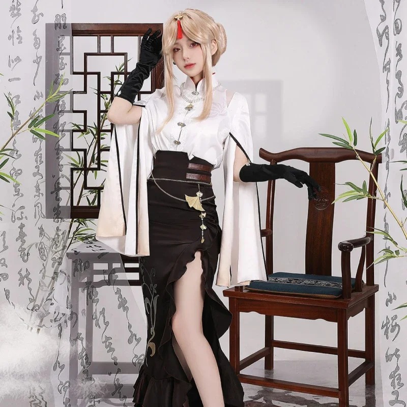 

Ningguang Cosplay Costume Genshin Impact Costume Adult Women Deluxe Halloween Cosplay Outfit Fancy Dress