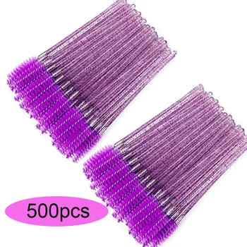 50/100/300/500pcs  Spoolies Mascara Wands Eyebrow Eyelash Brushes Eyelash Applicator for Eyelash Extension Makeup Tool 1