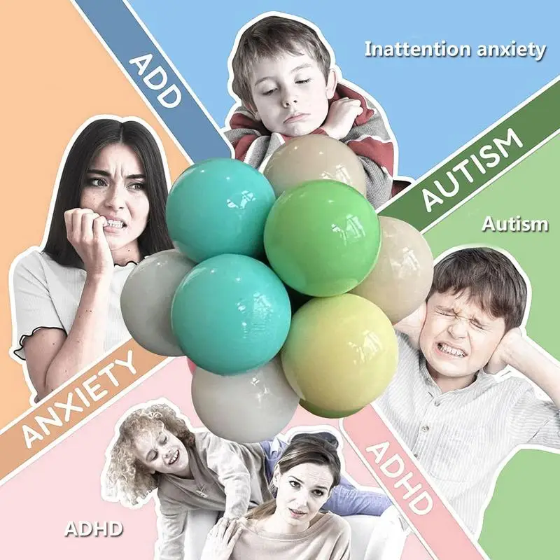 Toys Pack Anti Stress Balls Set Marble Relief Gift For Adults Girl Children Sensory Antistress Relief Toys Box