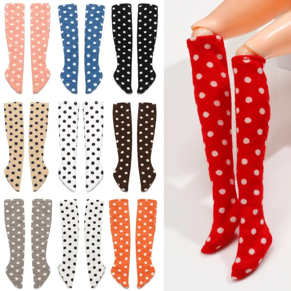 

1 Pair 1/6 Fashion Doll Dot Long Socks for Blythe&ob24 ob22 Doll Stocking Clothes Accessories Gift Dollhouse Decoration Toys