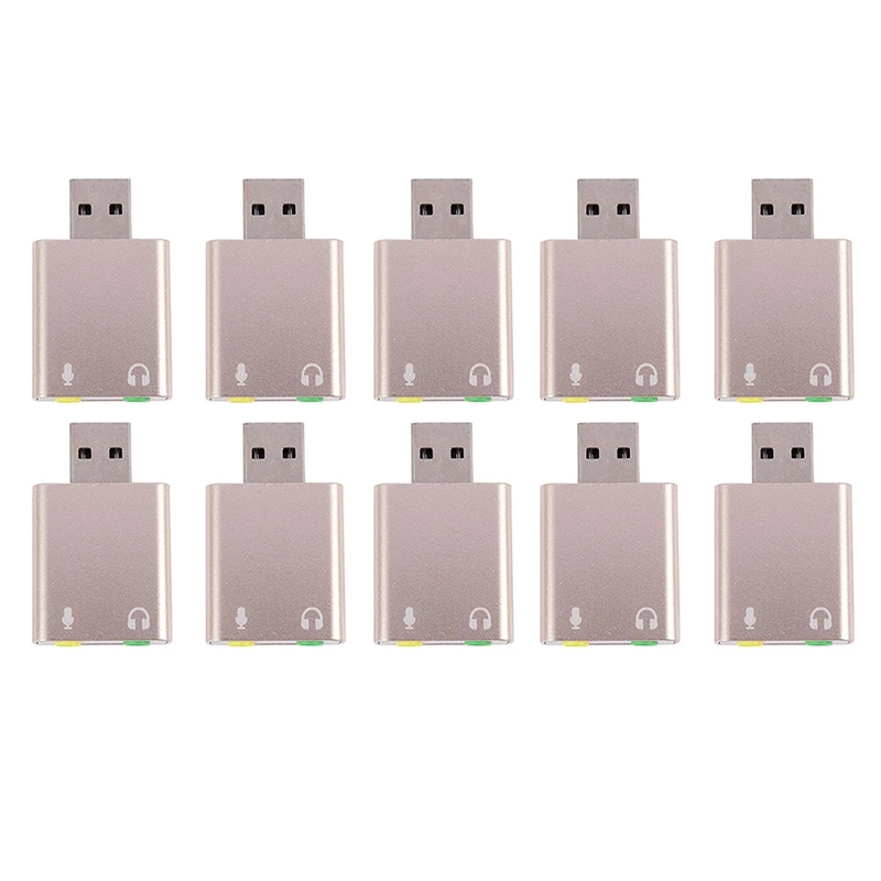 

Звуковая карта BAAY 10X USB 7,1, внешняя звуковая карта USB для разъема 3,5 мм, адаптер для наушников, стерео аудио, микрофон, звуковая карта для ПК, компьютера, ноутбука