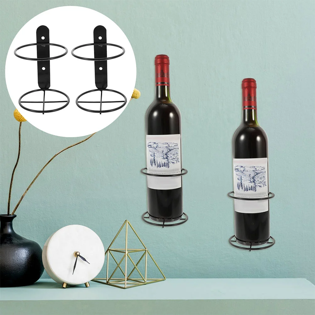 

4 Pcs Wall Shelves Mounted Rack Modern Hanging Holder Stand Single Bottle for Toddler