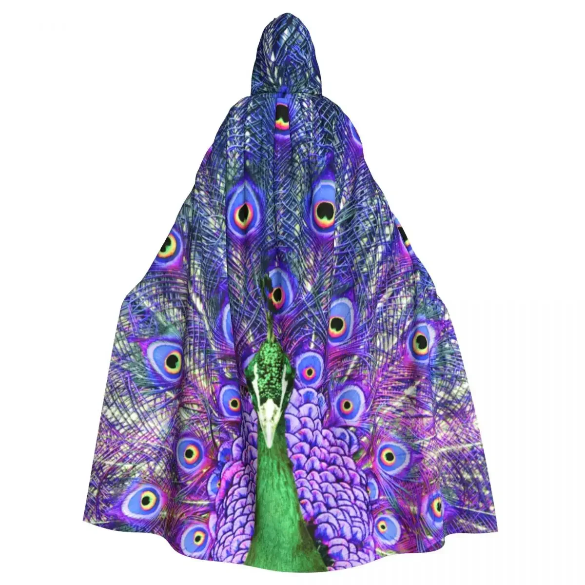 

Hooded Cloak Unisex Cloak with Hood Peacock Feathers Cloak Vampire Witch Cape Cosplay