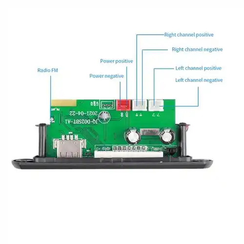 핸즈프리 블루투스 DIY MP3 디코더 보드, 80W 앰프, 12V 무선 자동차 MP3 플레이어 녹음, USB TF AUX FM 라디오 폴더 전환 5
