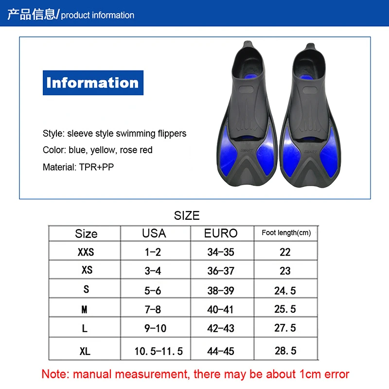 Swimming Fins Diving Fins Webbed Flippers Snorkeling Training  Unisex Adult/kids shoes Flexible Comfort for Outdoor Water Sports