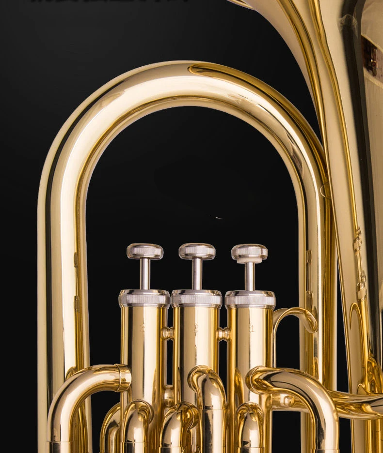Japan Original 210 Brass Gold-plated Baritono B-flat Tenor Professional-grade Euphon 4-key Euphonium Instrument Trumpet Horn