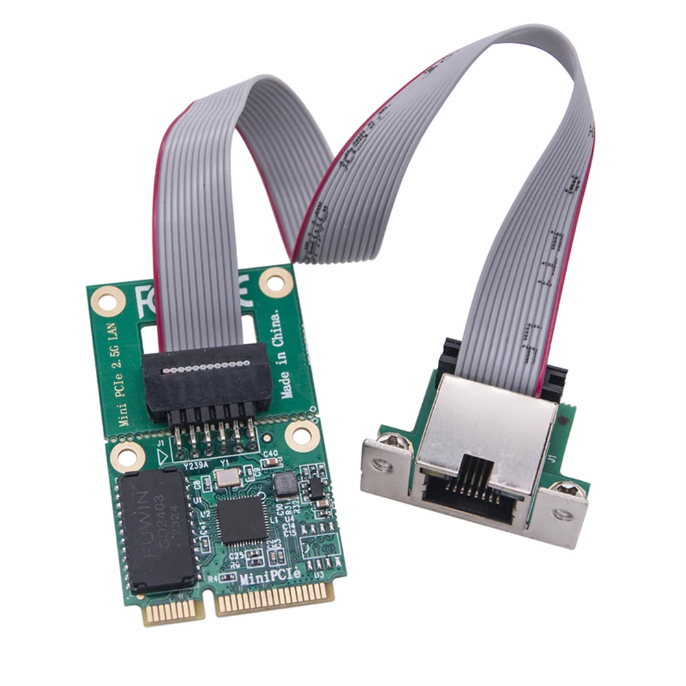 M.2 기가비트 이더넷 네트워크 카드 2.5G/1000/100Mbps M2 RJ45 PCIE 버스 네트워크 카드 RTL8125BG 칩 이더넷 어댑터 미니 PCIE