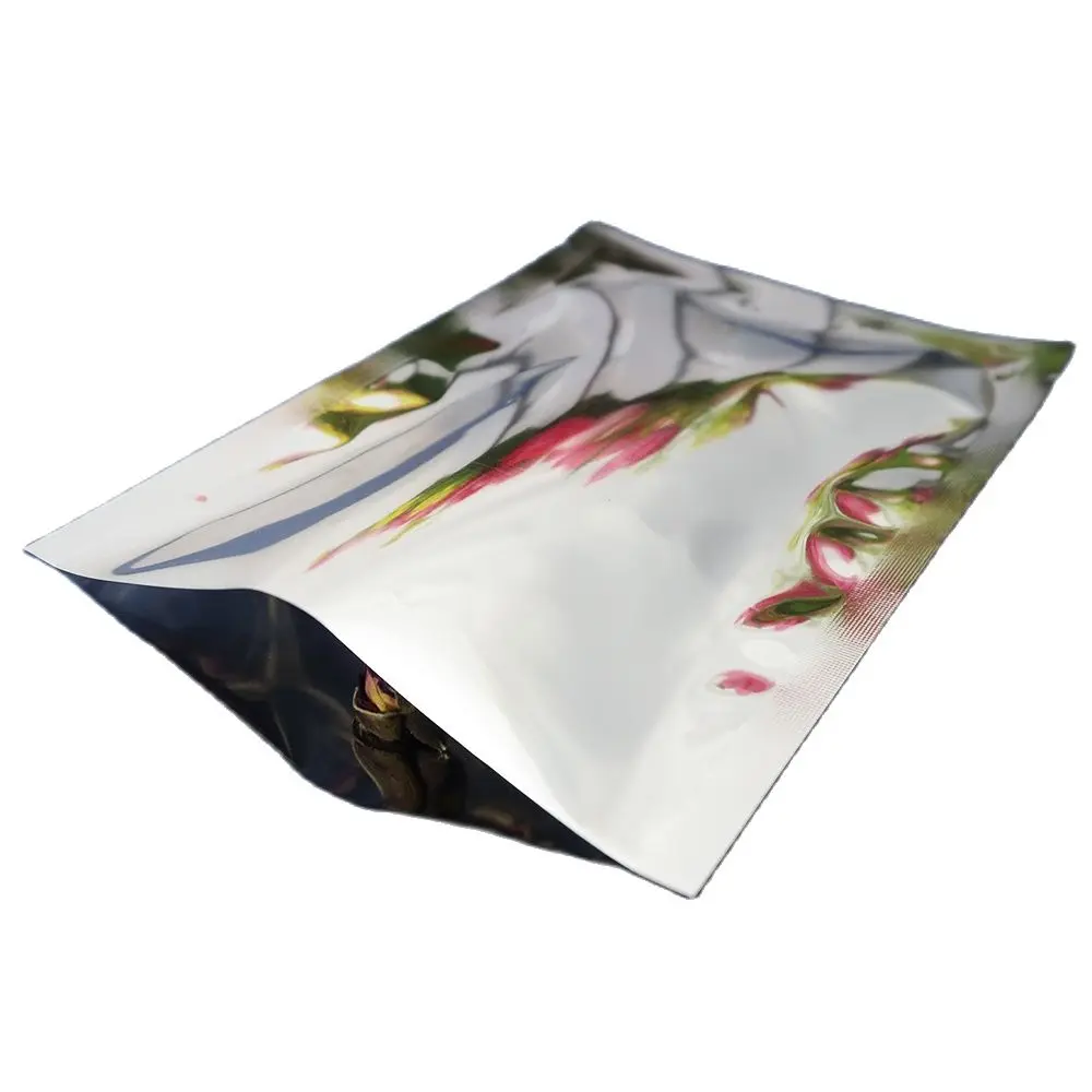 100pcs Silver Plating Aluminum Foil Flat Bags - Top Open Food Grade Heat Sealing Aluminized Plastic Pouch Powder / Sauce Package 5
