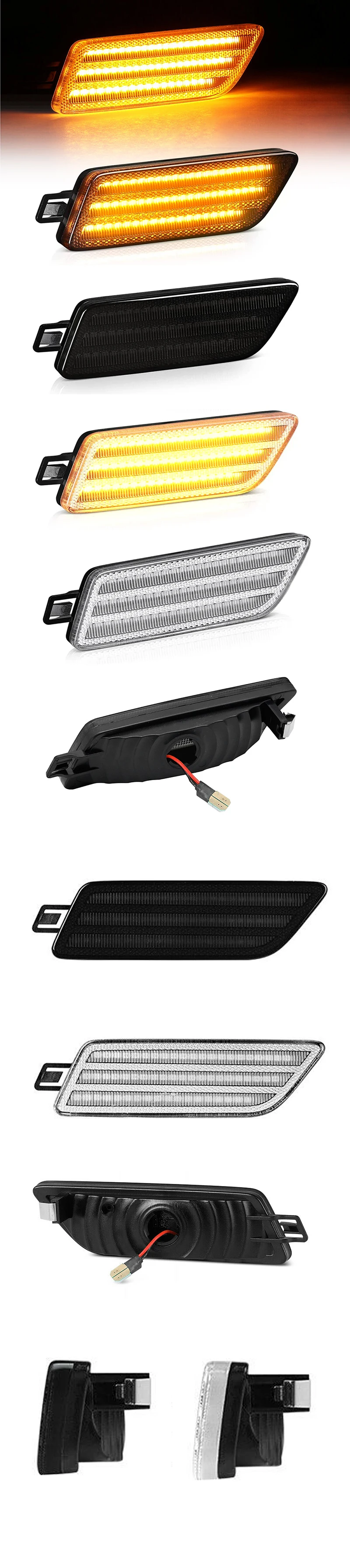 2Pcs For Porsche Macan 95B GTS 2014-2021 Dynamic LED Side Marker Lights Turn Sig