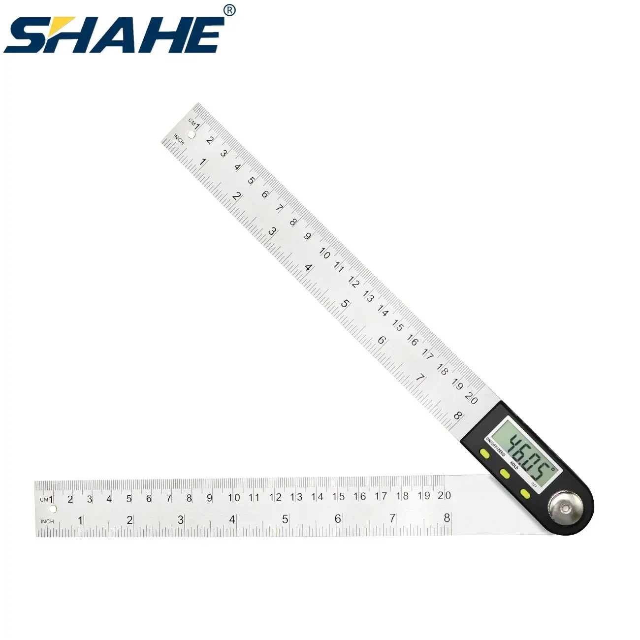 Digital Angle Protractor Angle Measuring Tool Angle Protractor Digital Angle Meter Digital Inclinometer 200mm Digital Angle Rule Inclinometer Protractor Stainless Steel Electronic Goniometer Angle Finder Measuring Tools