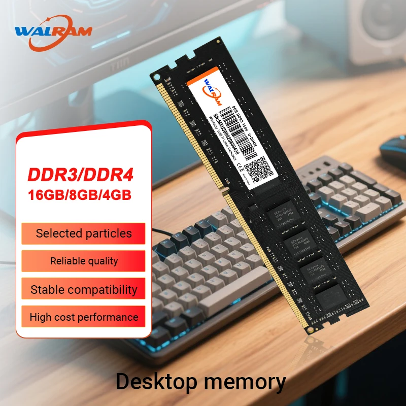 왈램 DDR3 8GB 4GB 메모리 램 DDR3 1600MHz 램 DDR 3 1600MHz 1.5V PC3 240핀 Udimm 내장형 고속 메모리 PC 데스크탑용
