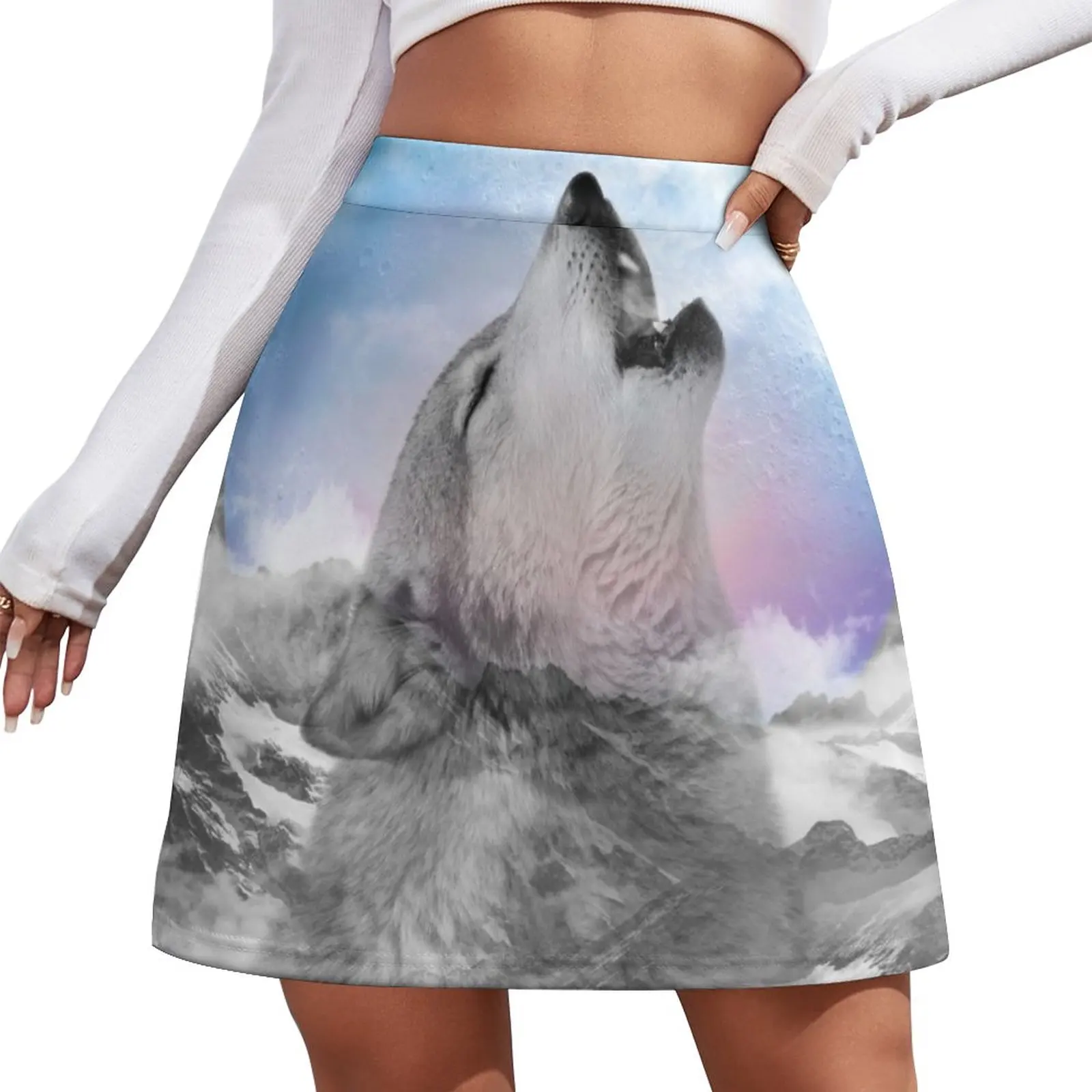 

Maybe the Wolf Is In Love with the Moon Mini Skirt skorts for women skirt for women