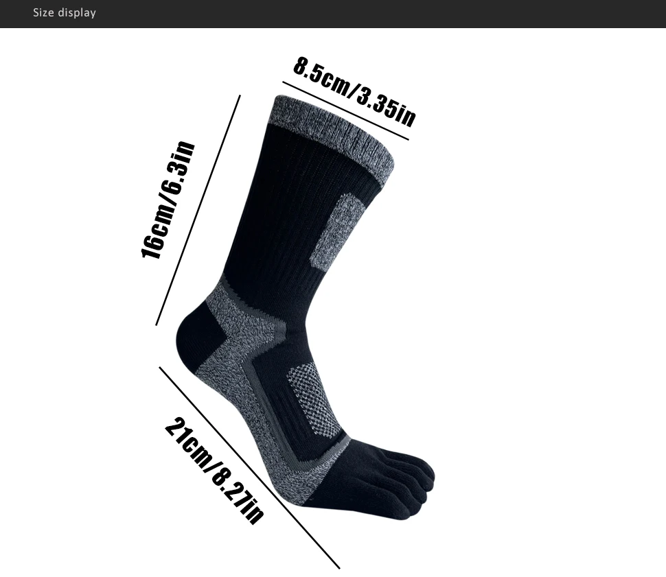 Mens Thick Compression 5-Pair Short Sport Socks - Fitness Running Outdoor Basketball