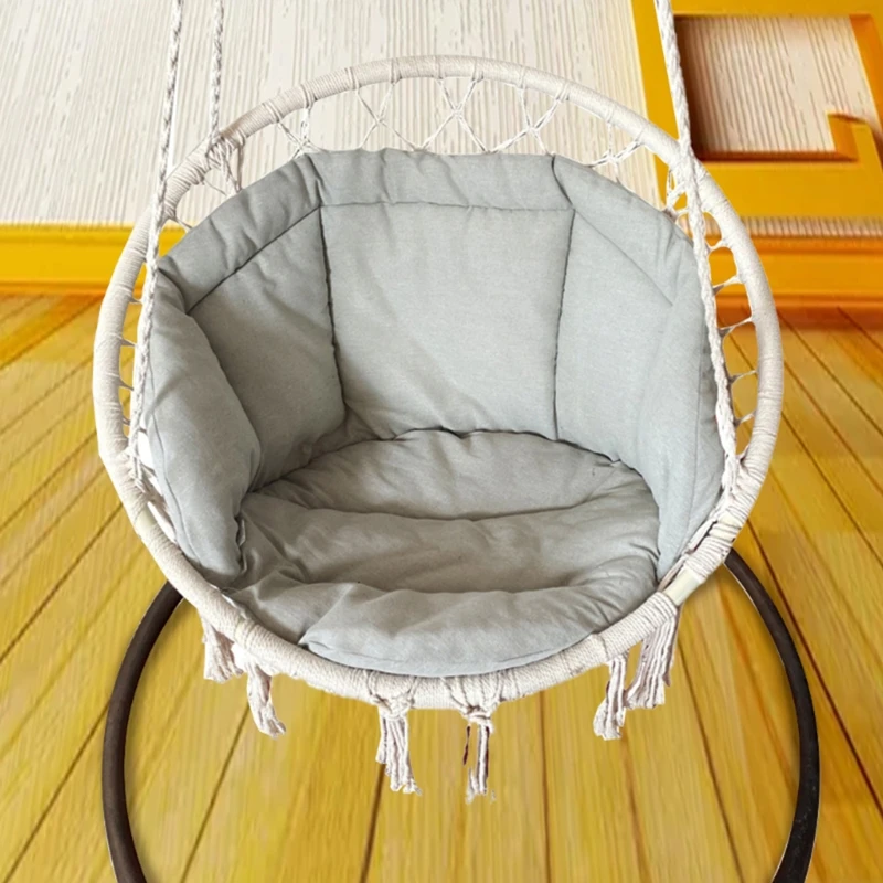 OA&WA Hanging Basket Chair Cushions, Large Seat Cushion Waterproof Hanging  Egg Hammock Swing Chair Pads Soft Chair Back Solid Color (Color : Gray