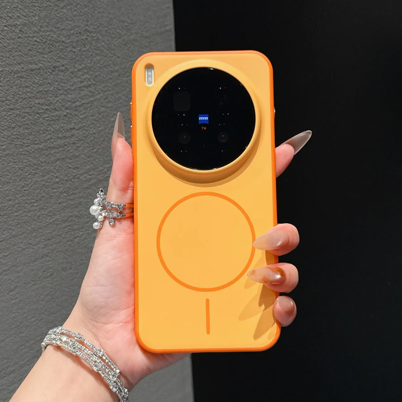 Luxury Matte Magnetic Phone Case with Wireless Charging and Shockproof Bumper