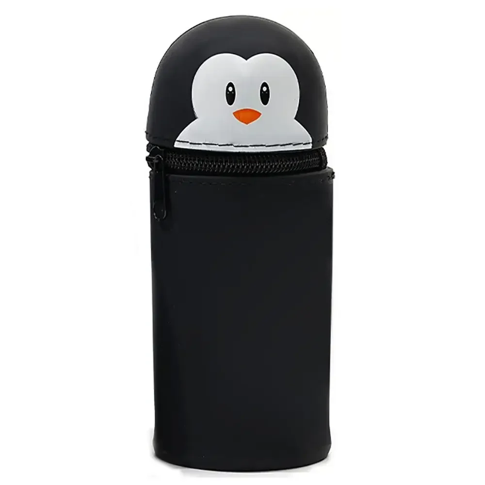 LEGAMI - Kawaii Astuccio 2 in 1 in morbido silicone, portapenne da tavolo, chiusura lampo, Halloween Edition Black Kitty