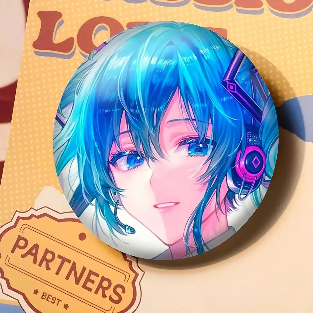 Hatsune Miku Inspired Round Snap-in Brooches - Rock Band Lapel Pins and Badges - Fan Collection Accessories & Handmade Jewelry Gifts