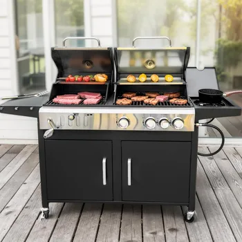 Gas and Charcoal Grill Combo 1