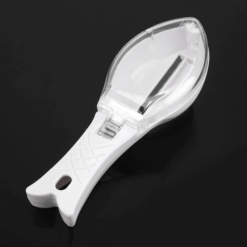 Fish Scale Remover,Kitchen Tool Fish Scale Scraper Fish Skin Cleaning Peeler Brush Scaler With Cover Scale Catcher
