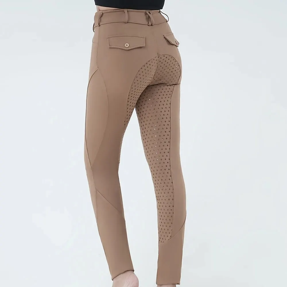 Women Long Leggings Bottom Casual Outdoor Wear High Elastic Horse Riding  Pants/