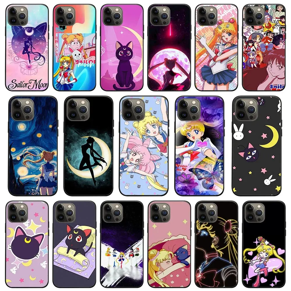Wk-58 Sailor Mars Custodia Morbida Estetica Per Iphone Xr 6 6S Se 13 15 Mini Pro Max Plus