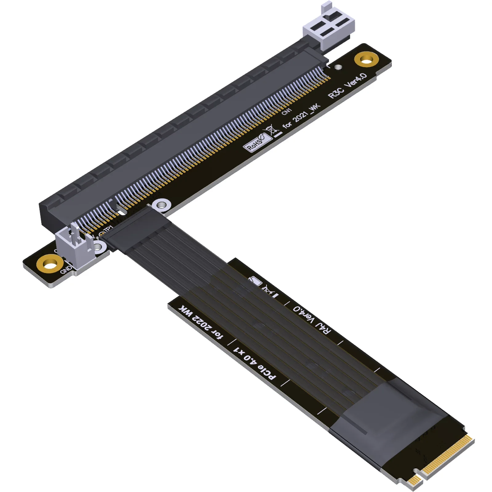 Adaptador Riser Gpu para Placa Amd Nvidia Cabo de Extensão Adt Pci Express 4.0 3.0 Pci-e 4.0 M.2 Nvme para X16 Gpu Gen4 Mineração - Imagem 4