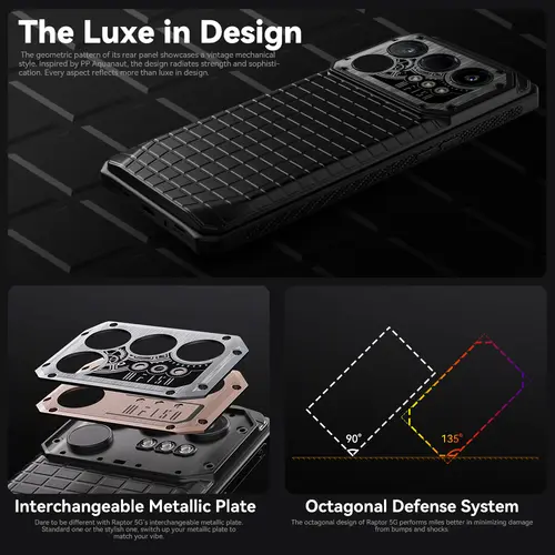 IIIF150 Raptor 5G Rugged Smartphone Android 14  Rugged Mobile Phone 6.78'' 120Hz AMOLED Display 16GB+512GB 50MP 10000mAh 65W - Image 2
