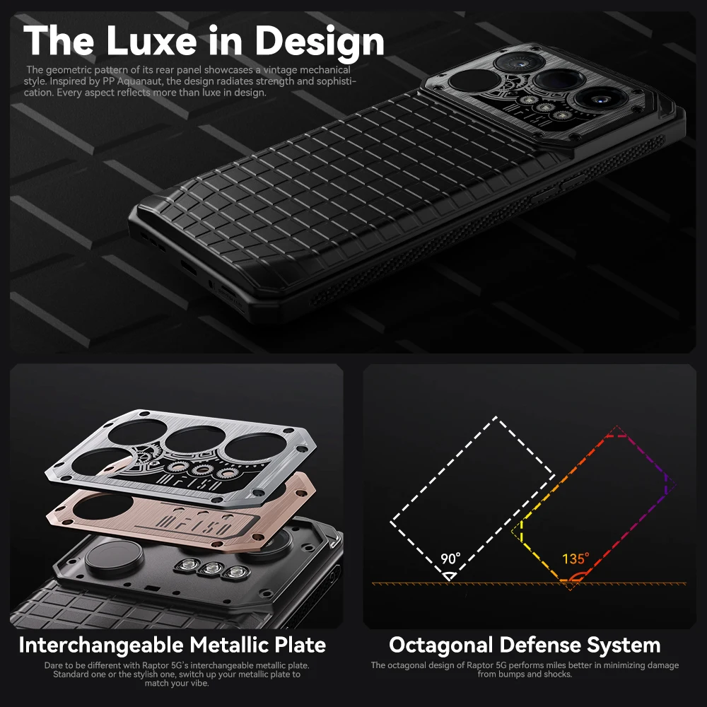 IIIF150 Raptor 5G Rugged Machine 6.78'' 120Hz AMOLED Display 10000mAh 16GB+512GB 50MP UltraThin Rugged Celular Android 14 65W 2