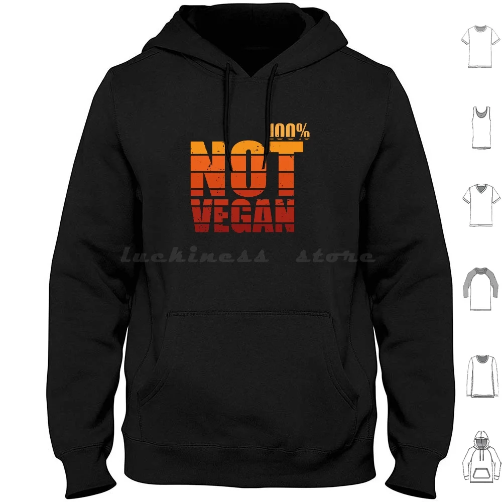 100% Non Vegan Bbq Carnivore Dieta Felpa Con Cappuccio Cotone Manica Lunga 100 Non Vegan Low Carb Zero Carb Carnivore Carne Amante Della Carne Carne
