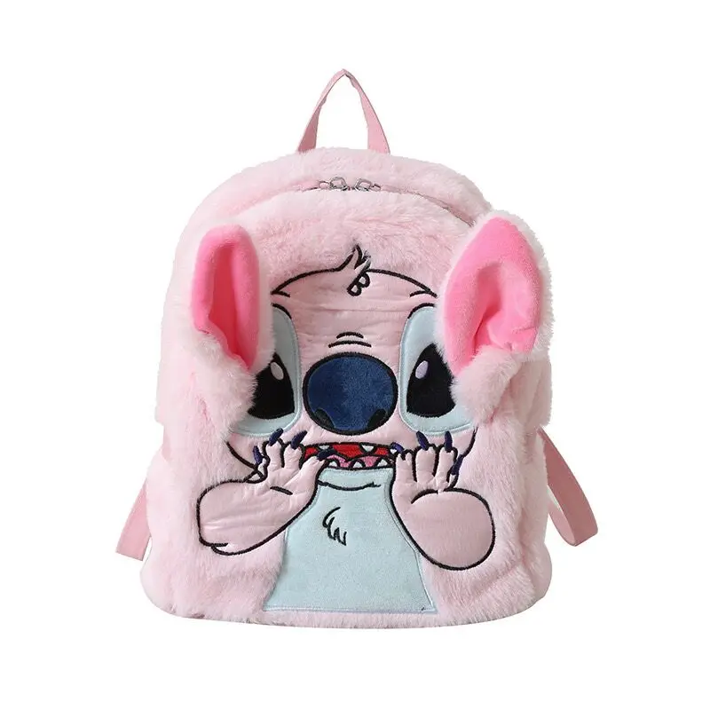 New Disney cartoon Stitch and Angel Backpack  bag  Kindergarten school bag lady Backpack