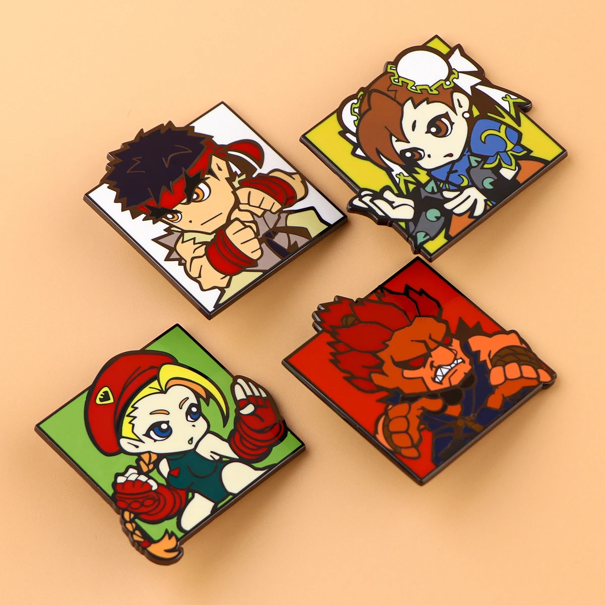 

Vintage Grame Street Fighter Enamel Pins 90s Brooch Cool Brooch Clothing Backpack Lapel Badge Fashion Jewelry Accessories Gifts