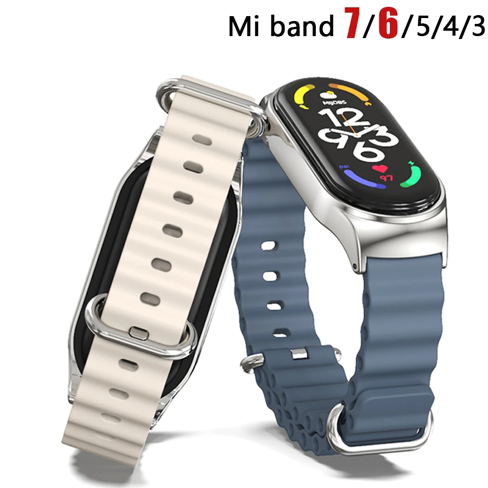 

Силиконовый ремешок Ocean Band для Mi Band 7 6, спортивный сменный Браслет для Xiaomi Mi band 3 4 5 6 7
