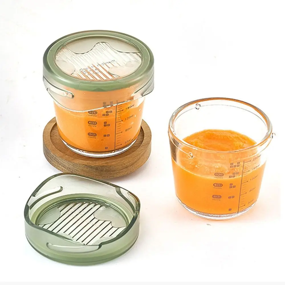 2PC 280ml Sealed Glass Bowl Microwaveable Fresh-keeping Refrigerator Sealed Jar Glass Food Storage Box Large Capacity 2