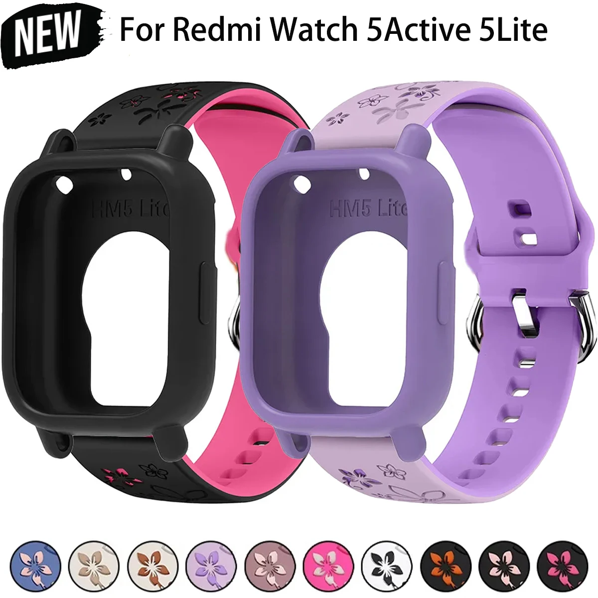 Engraved Silicone Band with Protective Case