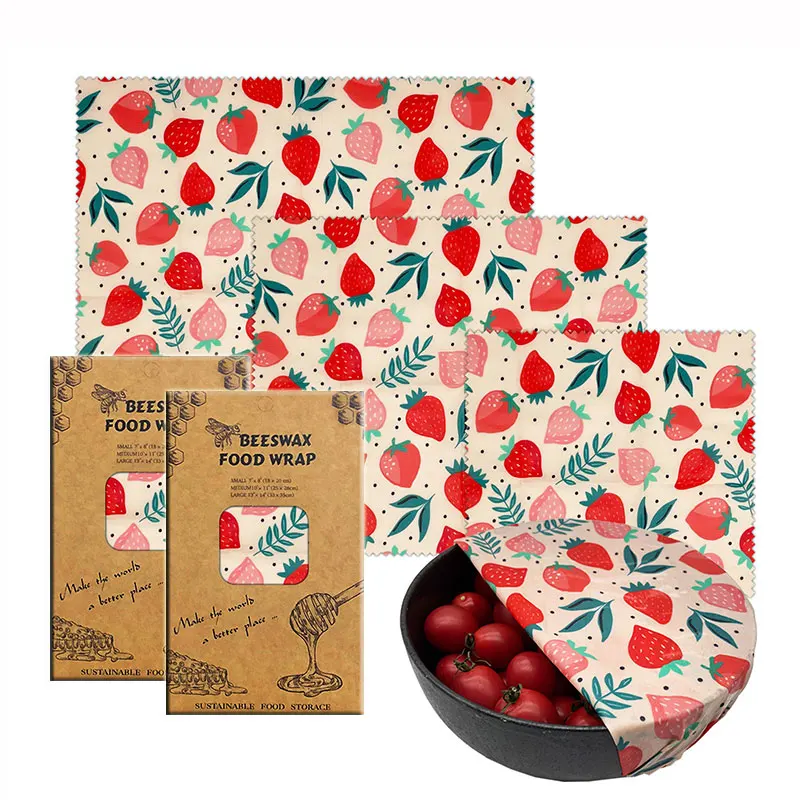 9 Pcs Bees Wax Wrap Food Packaging Organic Biodegradable Cling Wrap Instead of Plastic Bag Eco Friendly Products