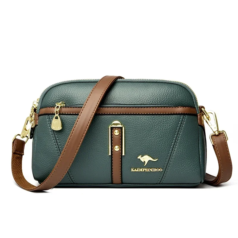 thumbnail image 1 of Bolso de mano pequeño de diseñador de lujo de color sólido para mujer, bolso de hombro de moda, bolso cruzado de cuero suave para mujer, 2024, 1 of 5