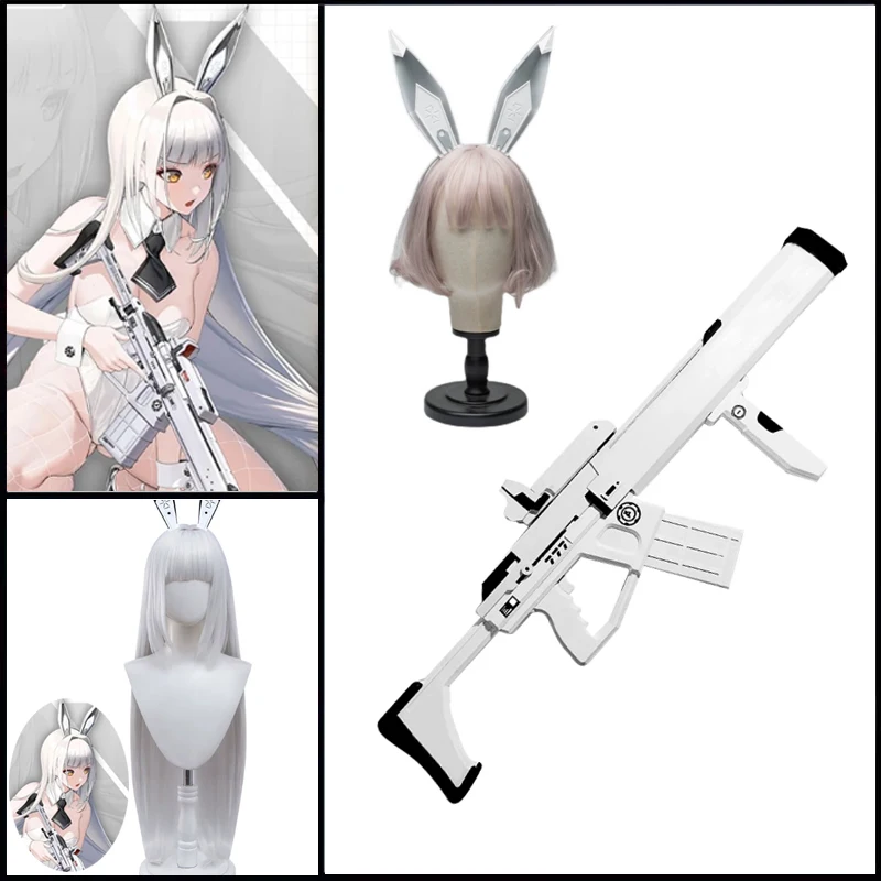 

NIKKE The Goddess of Victory Game Cosplay Prop Bunny X 777 White Rabbit Blanc Weapon Model Gun Halloween Party Handmade Guns Toy