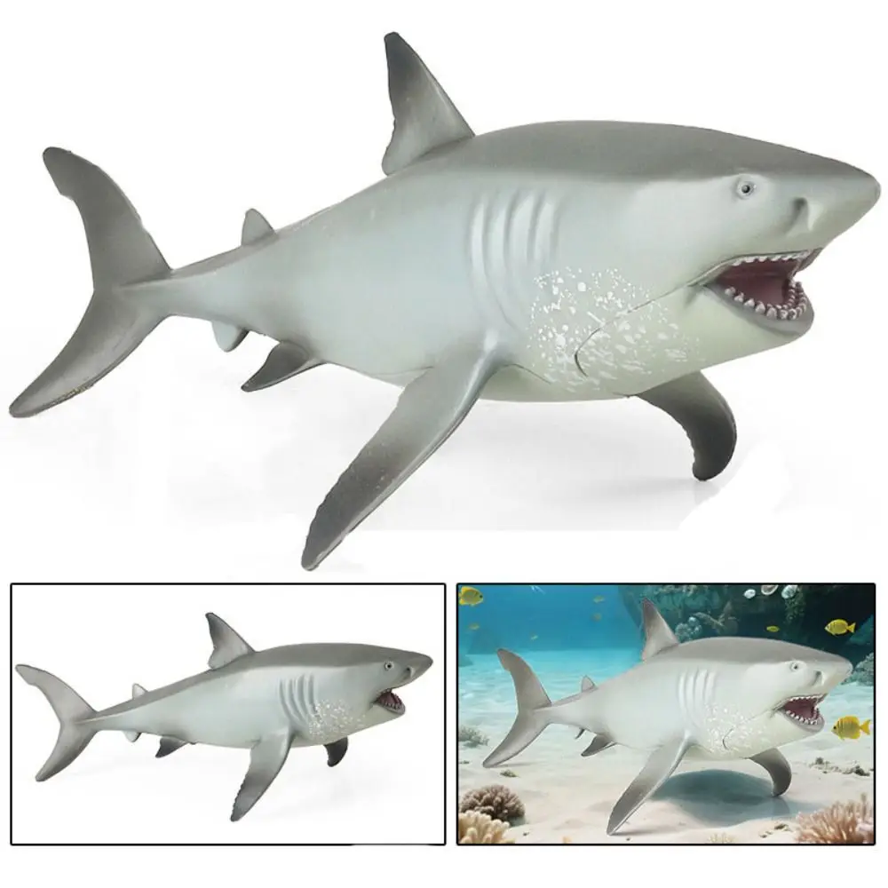 Plastic Sea Life Animals Model Realistic Handmad Ocean Animals Ornaments Collectible Crafts Simulated Shark Decorations