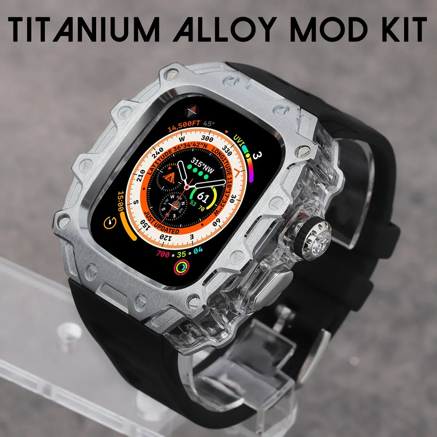 

Цинковый аксессуар для часов Apple Watch Ultra 1/2, 49 мм, с рамкой из поликарбоната