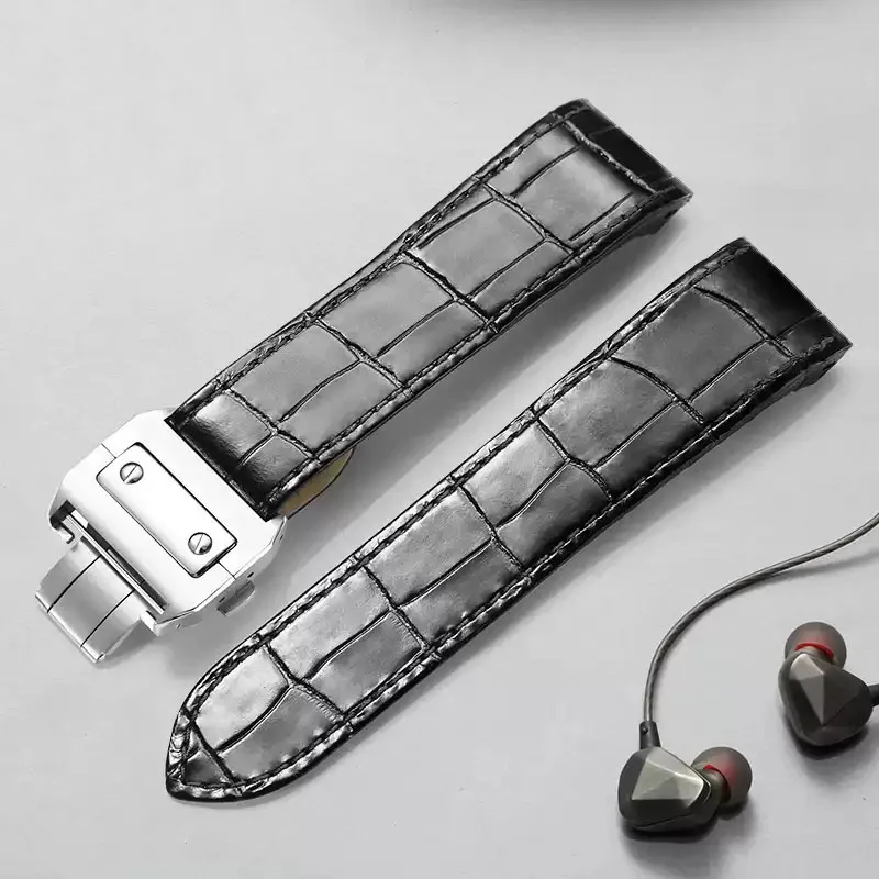 Premium Leather Watch Strap with Folding Buckle - Available in 20mm and 23mm