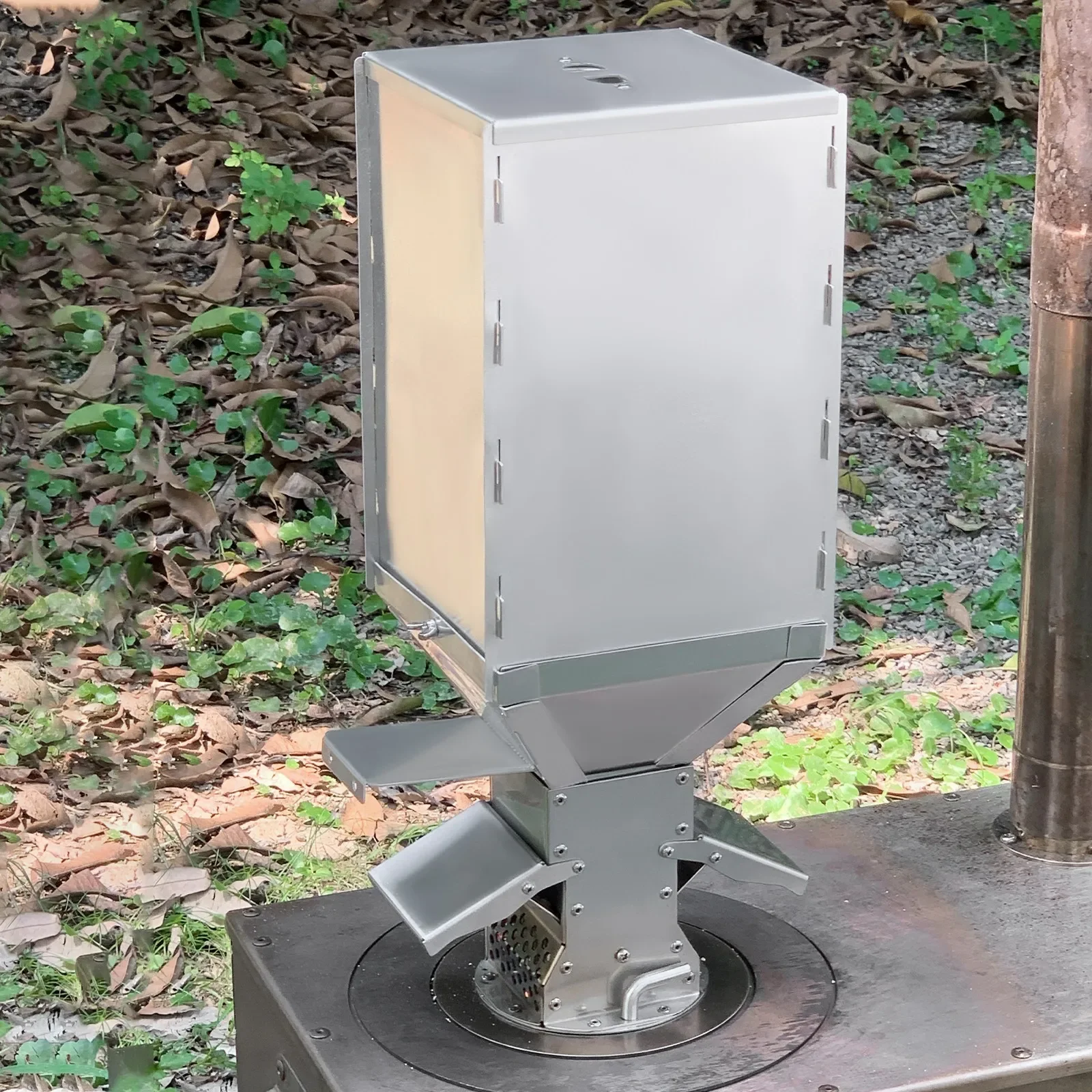 Stainless Steel Pellet Burner Portable Camping Firewood Stove High Efficiency High-capacity Particle Heater Outdoor Heating Hike outdoor heating stove