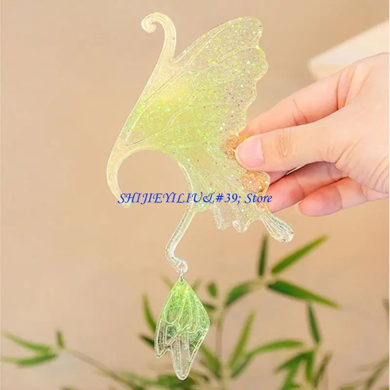 E21F Elf Ohrclips Epoxidharz Silikonform Fairy Flügel ohne stiercing Ohrringform – Detail 9